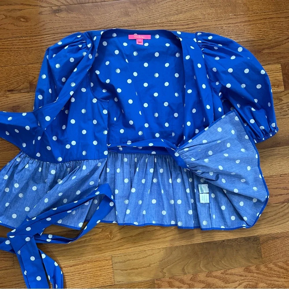 Lilly Pulitzer Kara Cotton Wrap Top 